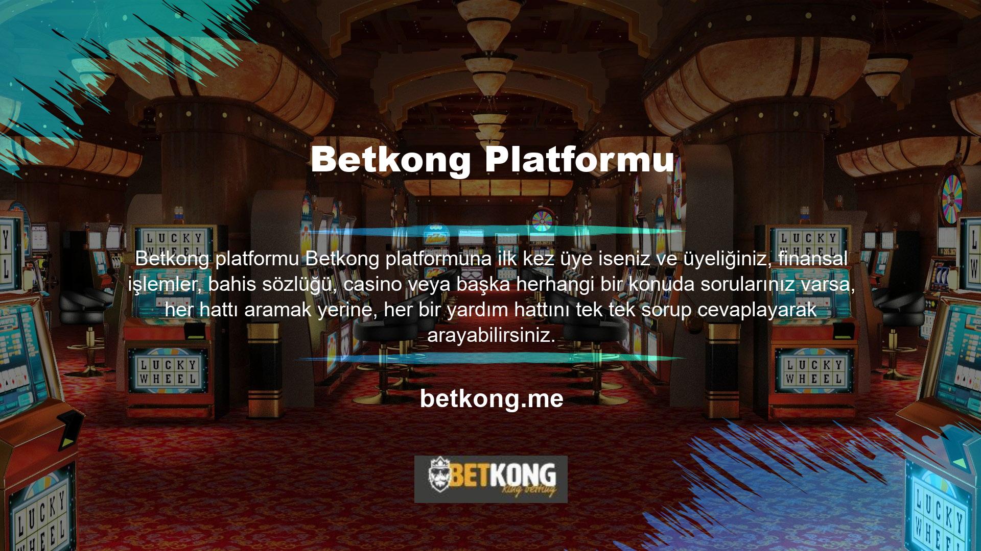 Mevcut Betkong ana sayfasına erişiminiz varsa, ekranın alt kısmında bir SSS seçeneği olacaktır