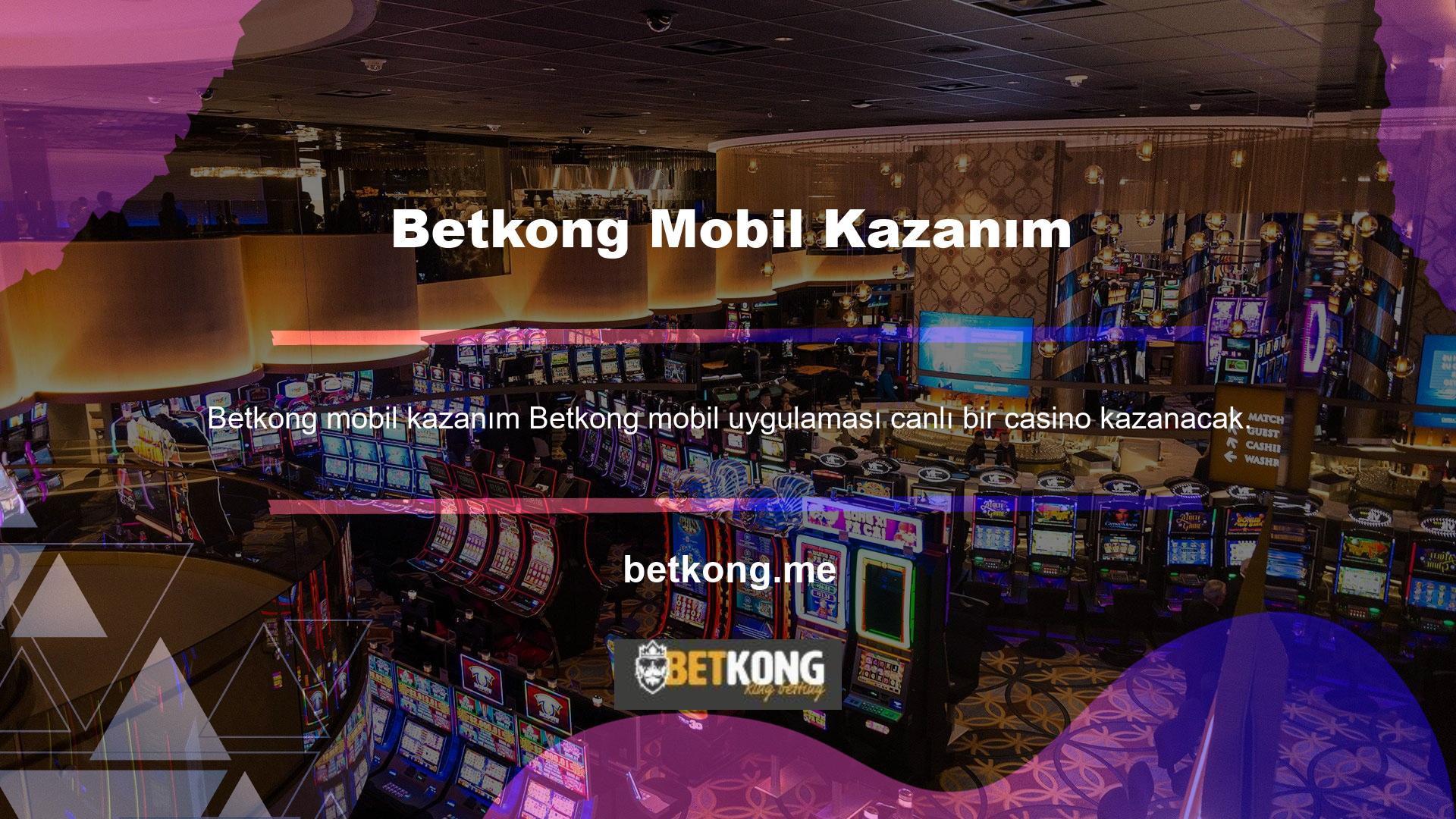 İnternet bağlantısı olan herhangi bir yerde Betkong bahis sitesinin mobil uygulamasına ulaşabilirsiniz